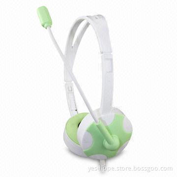 Wired Computer Headset with 2.0m Cord Length and 2 x 3.5mm Stereo Plug
